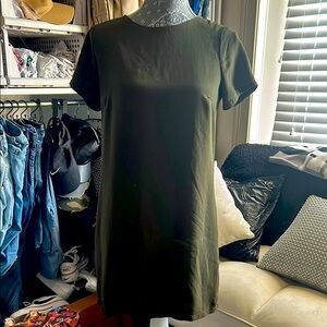 Olive Green Short Sleeve Dress